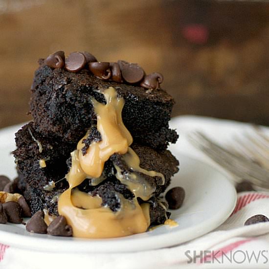 Caramel Stuffed Brownies