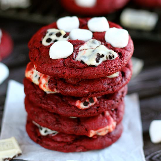 Cookies ‘n Cream Red Velvet Cookies