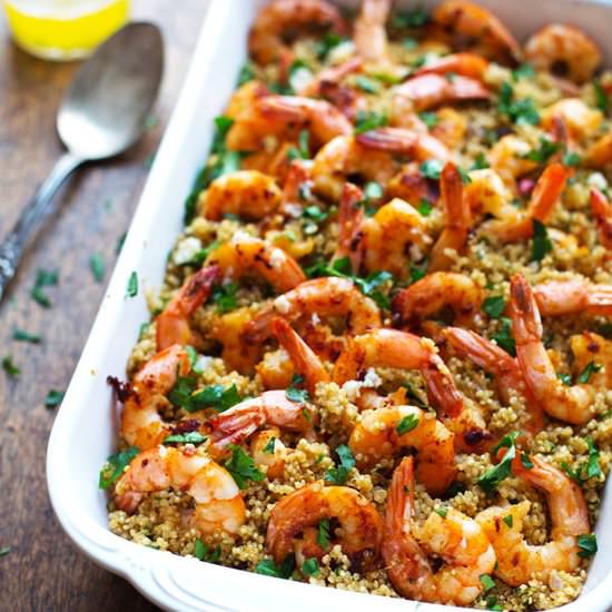 Garlic Butter Shrimp and Quinoa