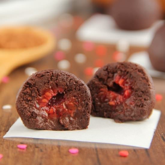 Dark Chocolate Raspberry Truffles