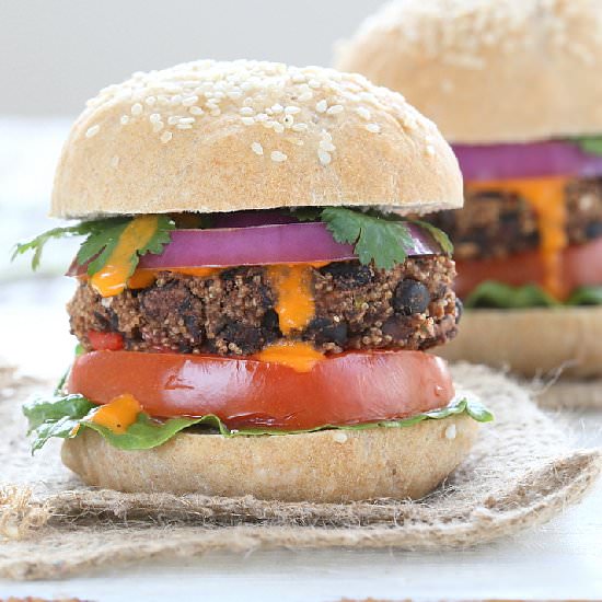 Amaranth Black Bean Burger
