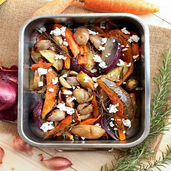 Roasted winter vegetables