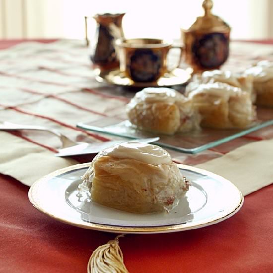 Phyllo Snails with Apples and Cream