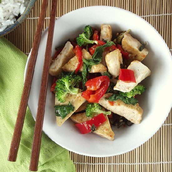 Thai Basil Tofu Stir Fry