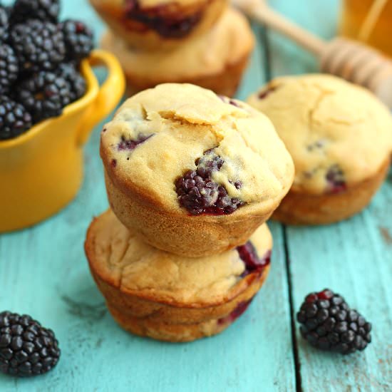 Skinny Blackberry Muffins