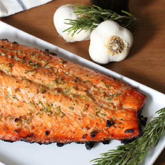 Grilled Rosemary and Garlic Salmon