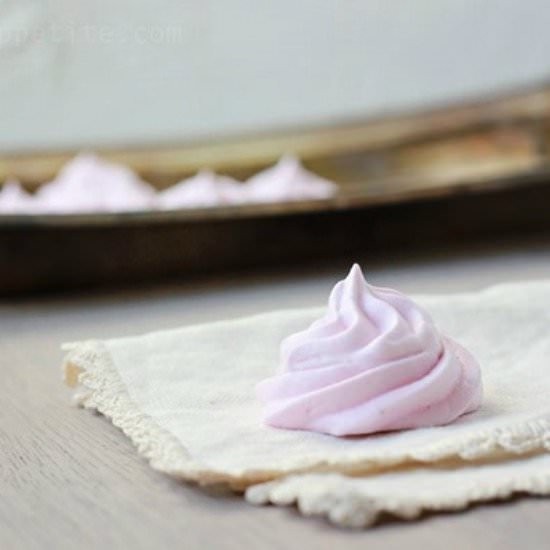 Raspberry Meringue Cookies