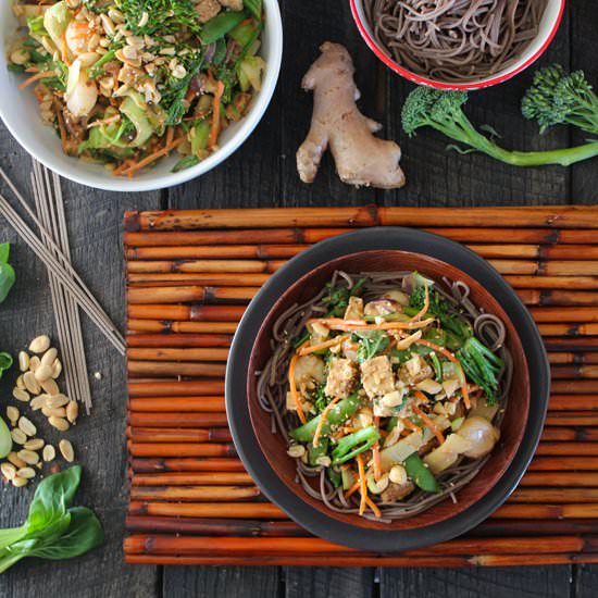 Peanut Tempeh Stir-fry with Soba