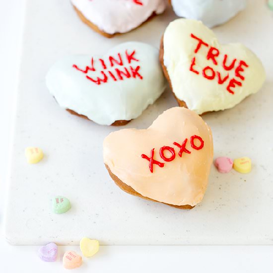 Conversation Heart Donuts