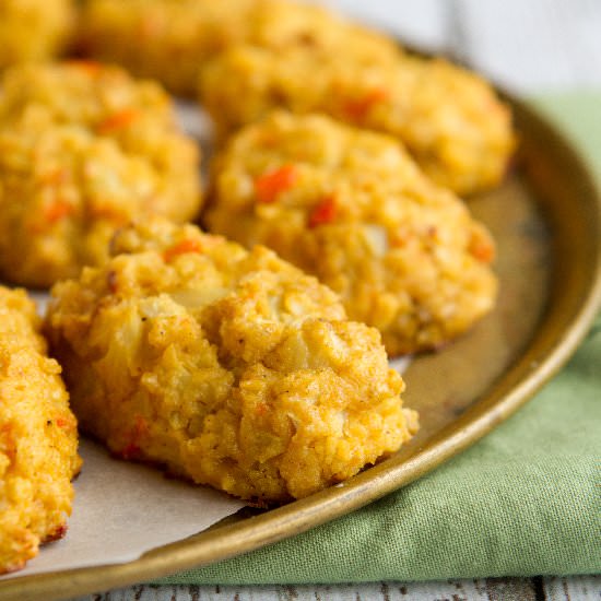 Nacho Cheese Cauliflower Tots