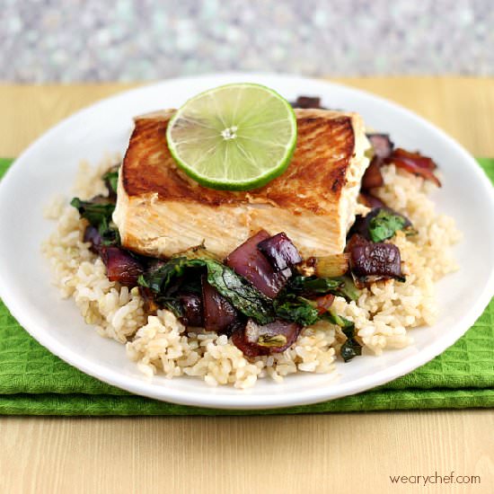 Asian Fish with Vegetables and Rice