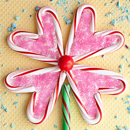 Candy cane flower puzzle