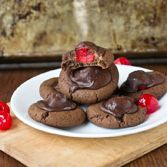 Chocolate Covered Cherry Cookies