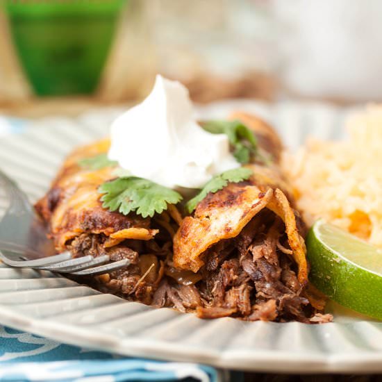 Tequila-Braised Short Rib Enchilada