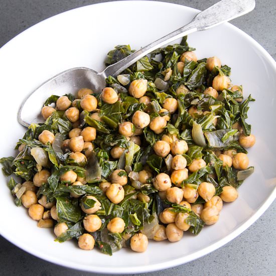 Chick Peas and Collards