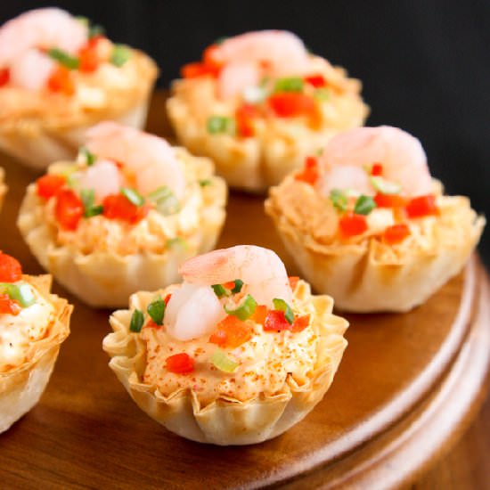 Creamy Sriracha Shrimp Cups