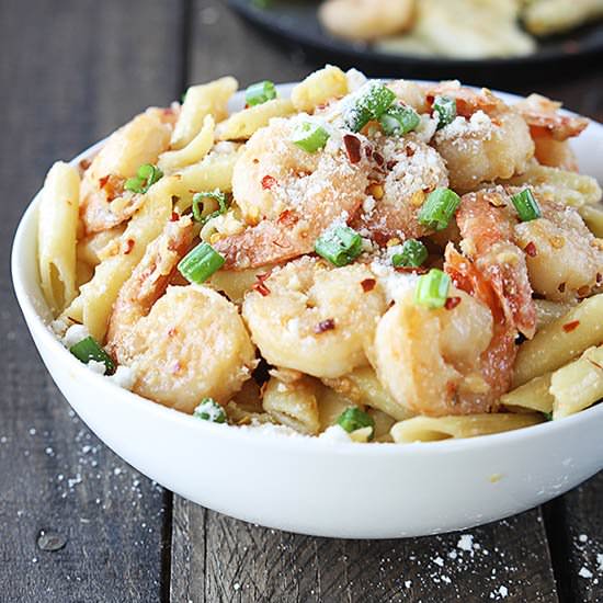 Spicy Parmesan Shrimp Pasta