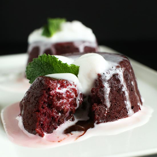 Vegan Chocolate Lava Cakes!