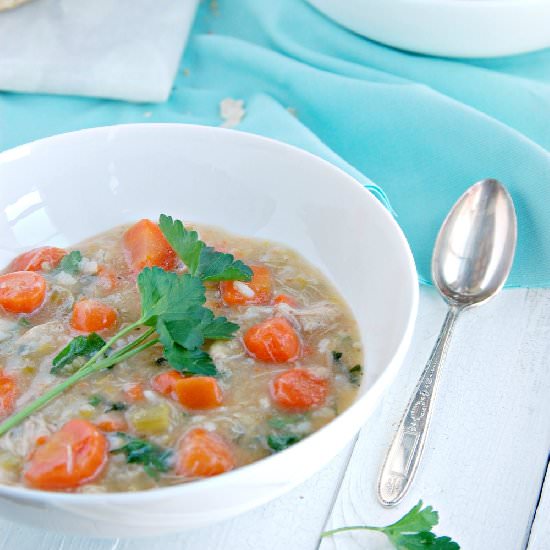 Chicken Vegetable Brown Rice Soup