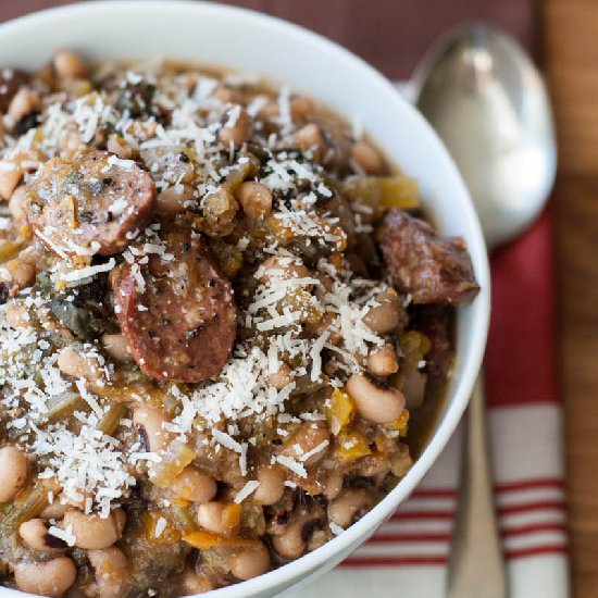 Slow Cooker Sausage and Bean Soup