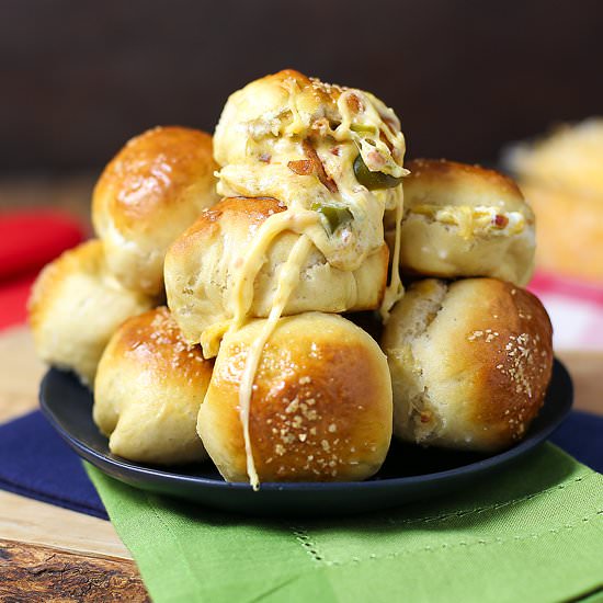 Cheesy Jalapeño Pretzel Bombs