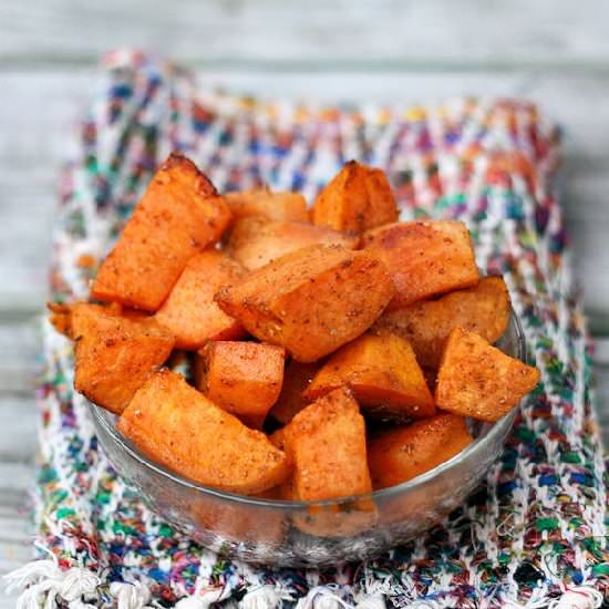 Garam Masala Roasted Sweet Potatoes