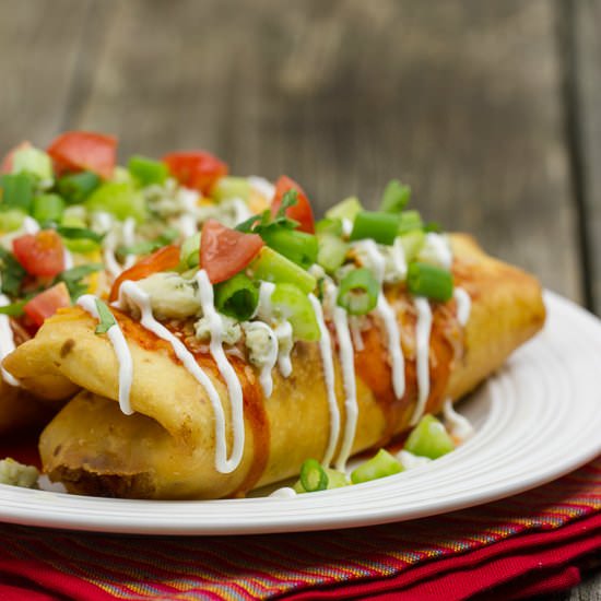 Buffalo Chicken Mini-Chimichangas