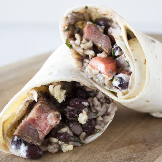 Copycat Steak Burritos