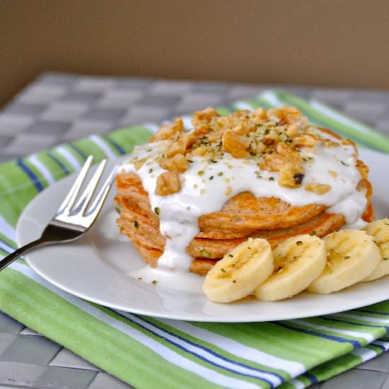 Zucchini Bread Protein Pancakes