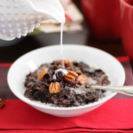 Dark Chocolate Cherry Oatmeal