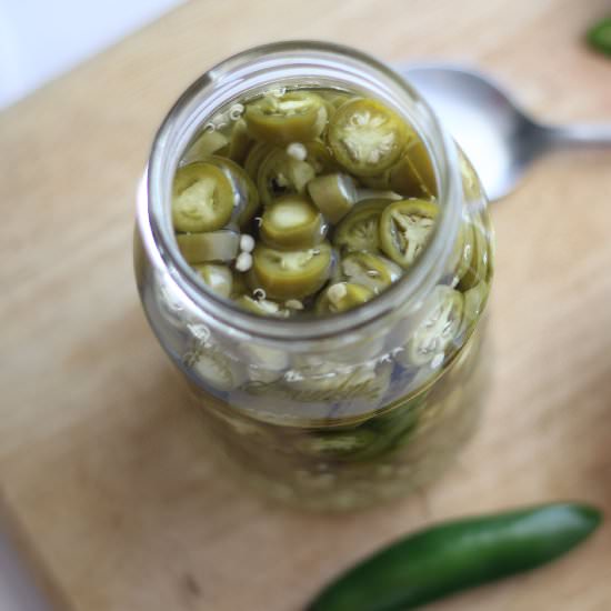 Pickled Green Chilies Pepper