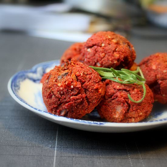 Beet Root Falafels