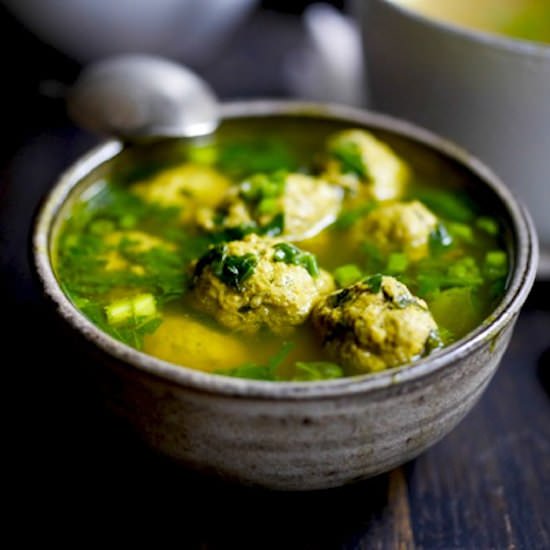 Kofta Meatball Spinach Soup