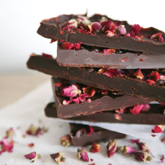 Rose Petal Dark Chocolate Bar