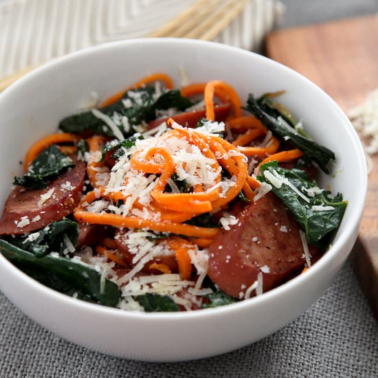 Smoked Sausage Sweet Potato Pasta