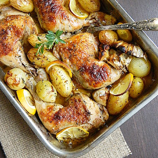 Roasted Chicken with Lemon & Herbs