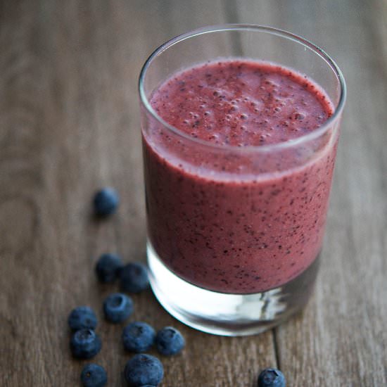 Blueberry, Peach & Banana Smoothie
