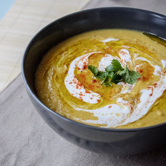 Lentil and coconut soup