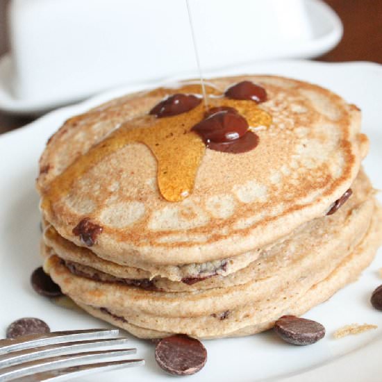 Chocolate Chip Chia Pancakes
