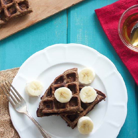 Double Chocolate Banana Waffles
