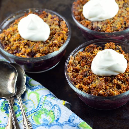 Pear & Blueberry Paleo Fruit Crisp