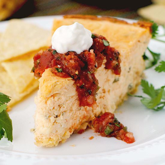Savory Baked Salsa Cheesecake