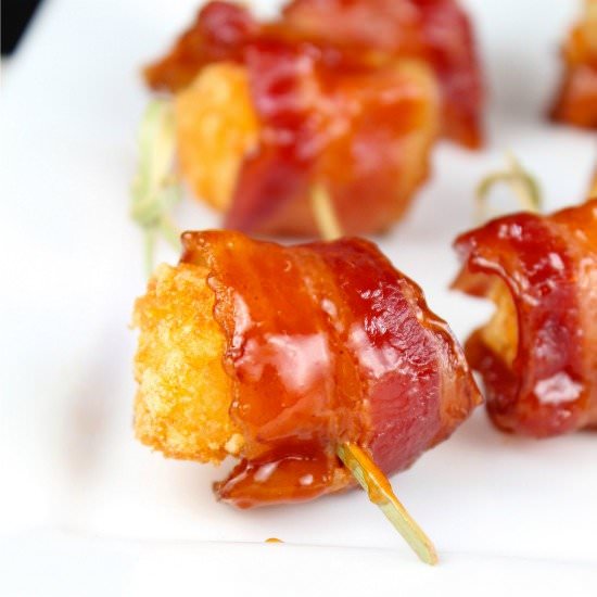 BBQ Bacon Wrapped Tater Tot