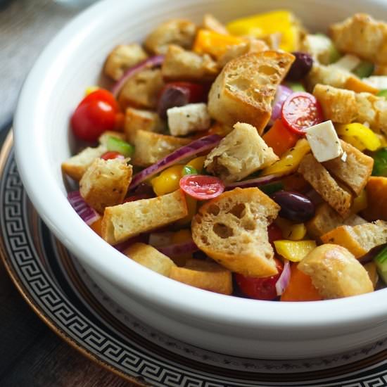 Easy Greek Panzanella