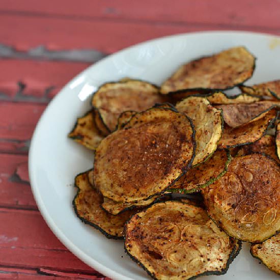 Baked BBQ Zucchini Chips