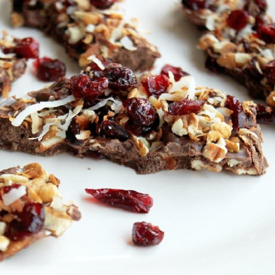 Pecan Cranberry Coconut Bark
