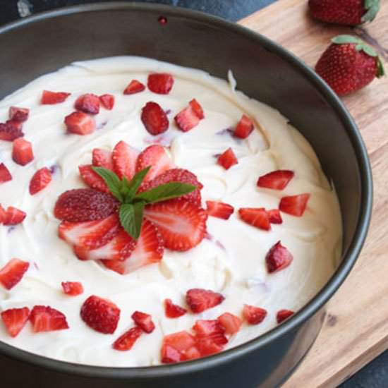 Strawberry White Choc Cheesecake