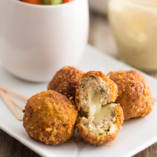 Mozzarella Stuffed Chicken Meatball