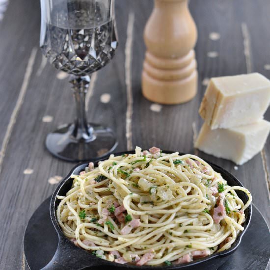 Pasta with Bacon and Parsley