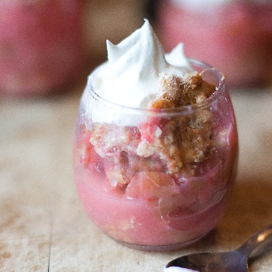 Rhubarb Cobbler Parfaits